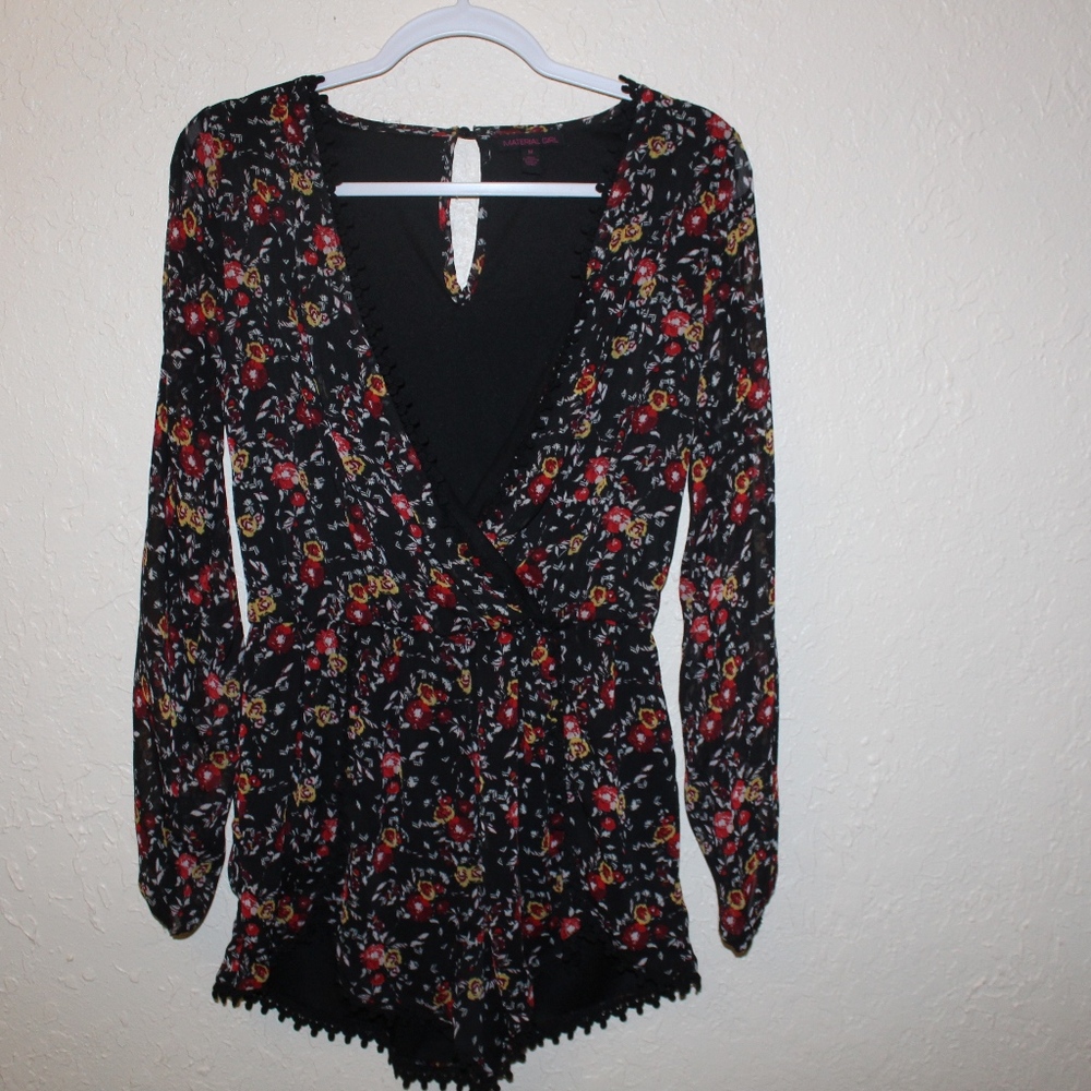 New Material Girl Floral Romper